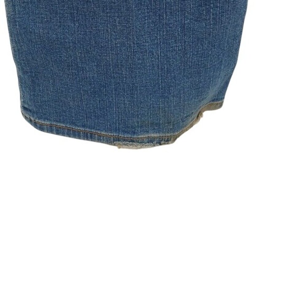 GAP Bootcut Jeans Womens Size 4 Blue Mid Rise Denim Y2K Distressed Hem - Picture 6 of 8